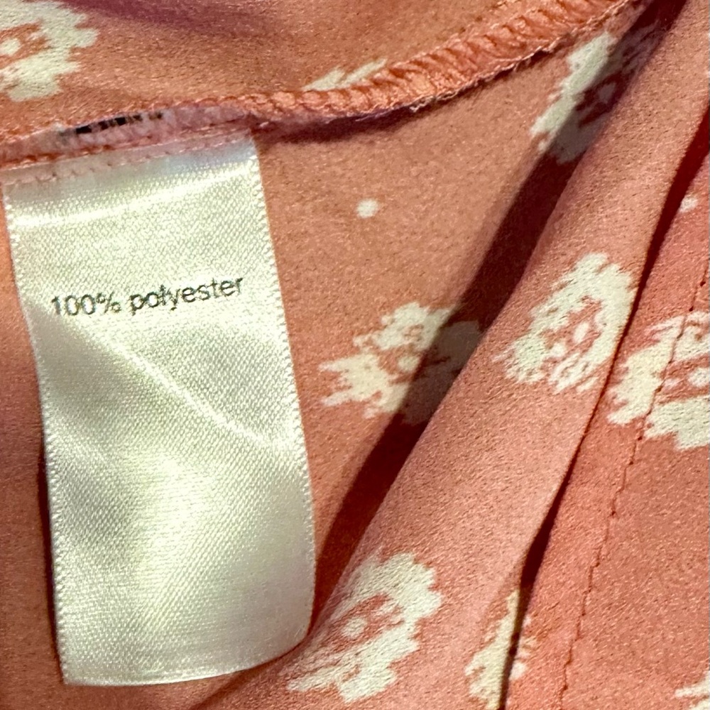 Coral Boho Print Zip Blouse - Picture 10 of 12